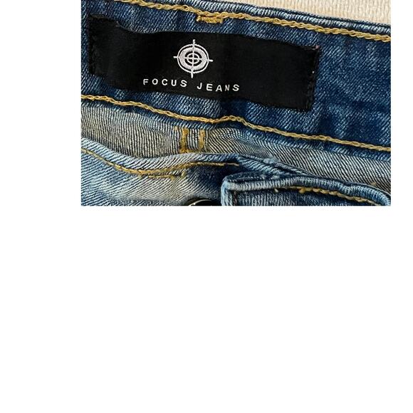 Focus Jeans Distressed Blue Jeans Mens 36x32 - Picture 3 of 4